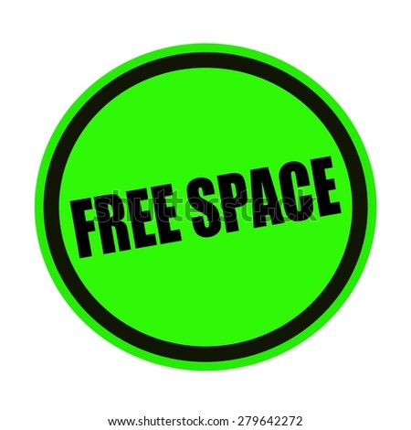 Free space black stamp text on green