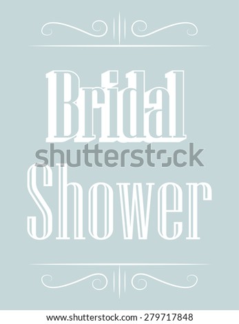 retro bridal shower, illustration in vector format