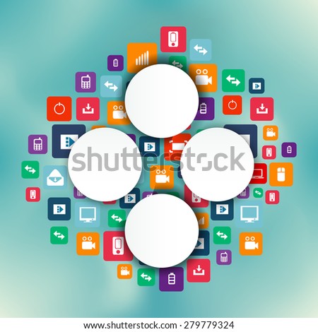 Abstract concept vector empty speech bubbles. For web and mobile applications isolated on background, illustration template design, presentation, creative business infographic and social media icon.