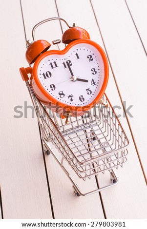 basket and clock
