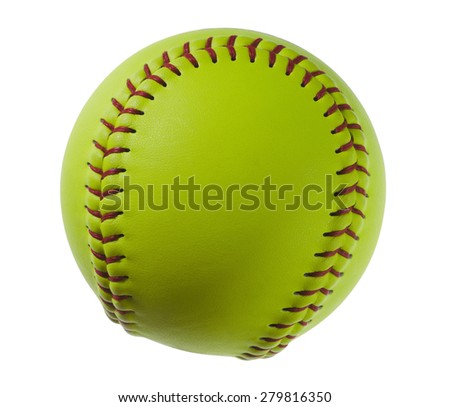 Softball isolated on white background. Clipping path included