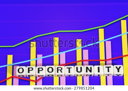 Business Term with Climbing Chart / Graph - Opportunity