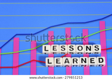 Business Term with Climbing Chart / Graph - Lessons Learned