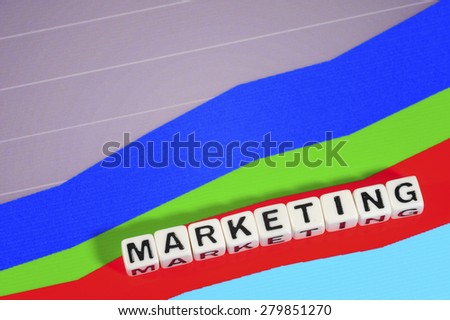 Business Term with Climbing Chart / Graph - Marketing