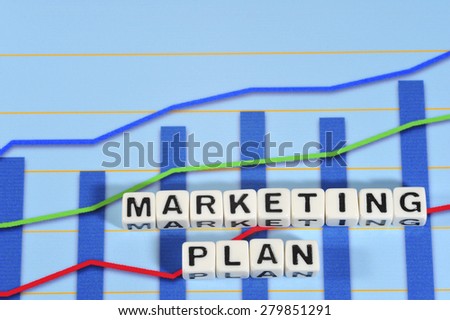 Business Term with Climbing Chart / Graph - Marketing Plan