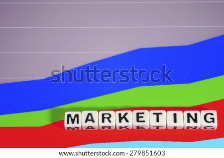Business Term with Climbing Chart / Graph - Marketing