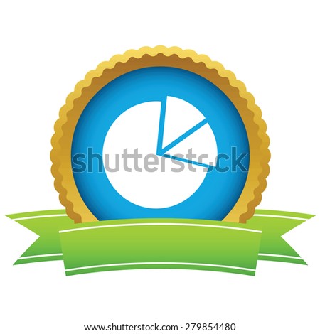 Gold pie chart logo on a white background