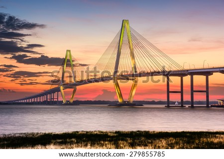 Charleston, South Carolina, USA at Arthur Ravenel Jr. Bridge. Royalty-Free Stock Photo #279855785