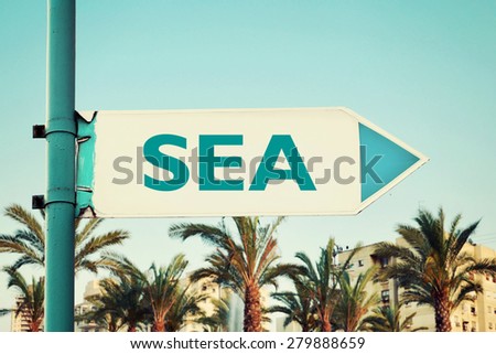 Sea Road Sign