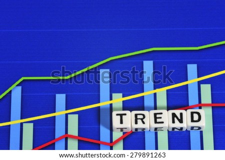 Business Term with Climbing Chart / Graph - Trend