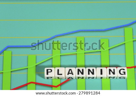 Business Term with Climbing Chart / Graph - Planning