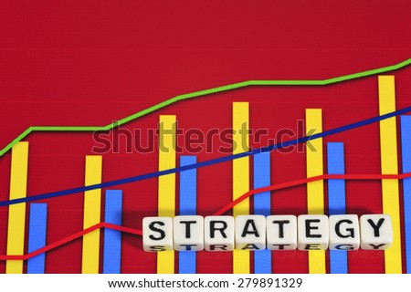 Business Term with Climbing Chart / Graph - Strategy