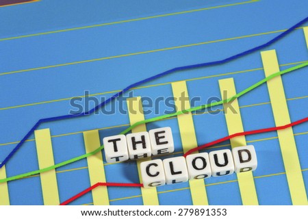 Business Term with Climbing Chart / Graph - The Cloud