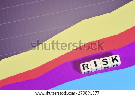 Business Term with Climbing Chart / Graph - Risk