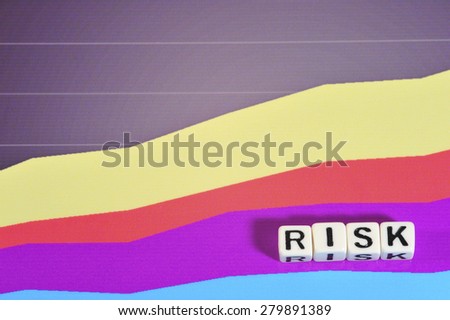 Business Term with Climbing Chart / Graph - Risk