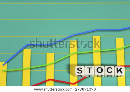 Business Term with Climbing Chart / Graph - Stock