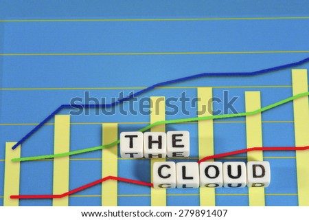 Business Term with Climbing Chart / Graph - The Cloud