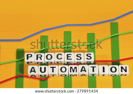 Business Term with Climbing Chart / Graph - Process Automation