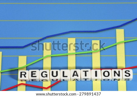 Business Term with Climbing Chart / Graph - Regulations