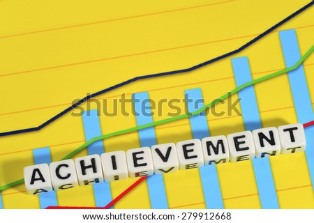 Business Term with Climbing Chart / Graph - Achievement