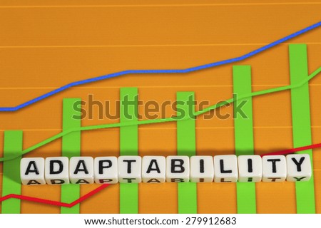 Business Term with Climbing Chart / Graph - Adaptability
