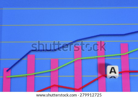Business Term with Climbing Chart / Graph - A