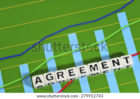 Business Term with Climbing Chart / Graph - Agreement