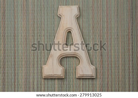 the image of wood letter A
