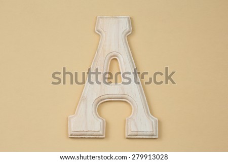 the image of wood letter A