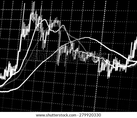 Business screen stock exchange data graph background