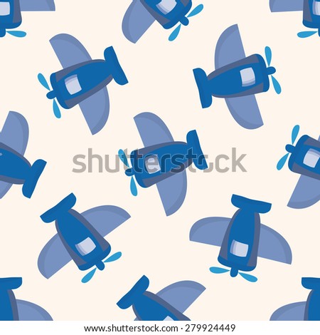 airplane , cartoon seamless pattern background