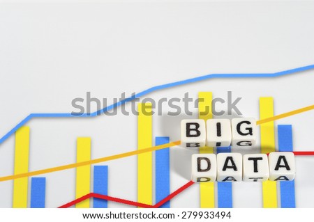 Business Term with Climbing Chart / Graph - Big Data
