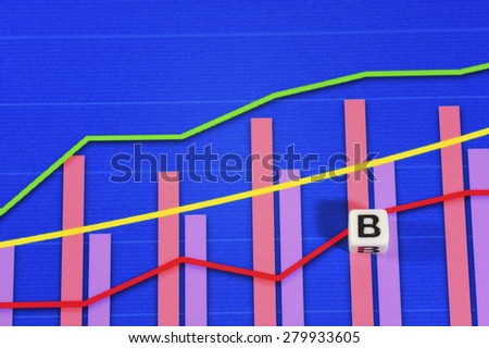 Business Term with Climbing Chart / Graph - B