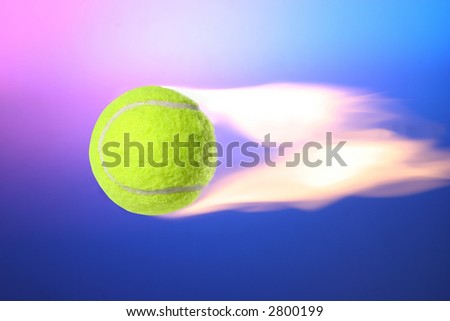 Flying Fire Tennis Ball