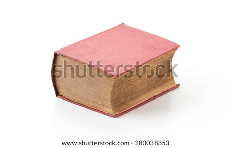 old book on white background