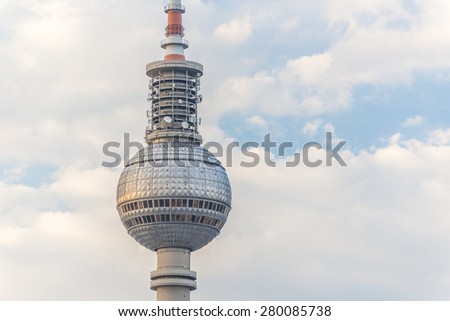 sphere of the tv tower (German Fernsehturm) in Berlin, Germany, Europe