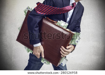 Take the money and run Royalty-Free Stock Photo #280126958