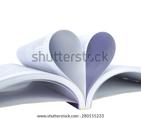 Book of love with a heart