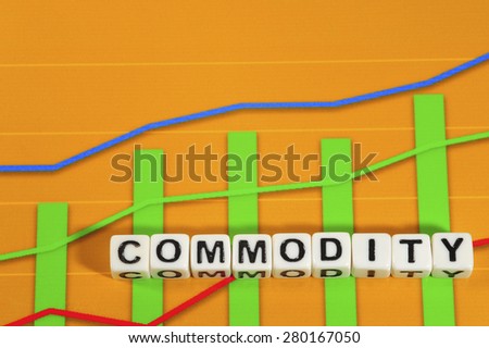 Business Term with Climbing Chart / Graph - Commodity