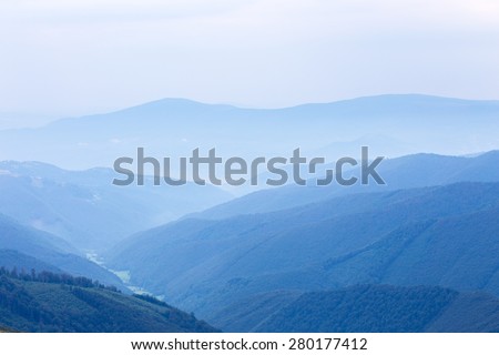 blue forest hills of the Carpatian mountains
 Royalty-Free Stock Photo #280177412