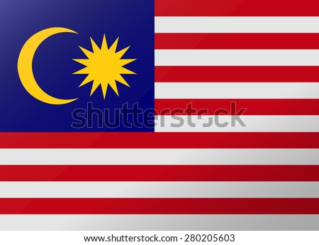 reflection flag malasya Royalty-Free Stock Photo #280205603