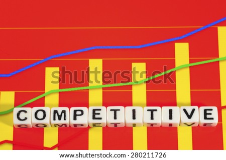 Business Term with Climbing Chart / Graph - Competitive 