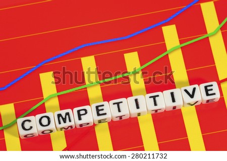 Business Term with Climbing Chart / Graph - Competitive 