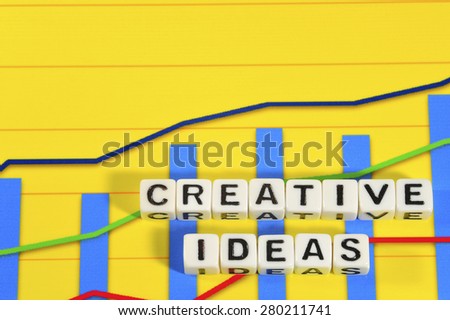 Business Term with Climbing Chart / Graph - Creative Ideas