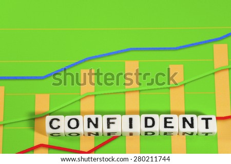 Business Term with Climbing Chart / Graph - Confident