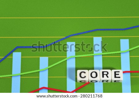 Business Term with Climbing Chart / Graph - Core