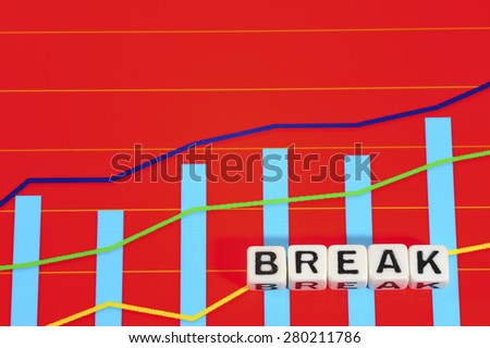 Business Term with Climbing Chart / Graph - Break