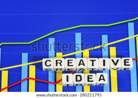 Business Term with Climbing Chart / Graph - Creative Idea