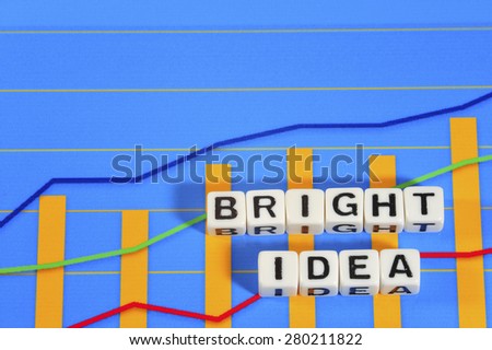 Business Term with Climbing Chart / Graph - Bright Idea