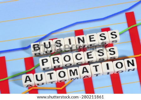 Business Term with Climbing Chart / Graph - Business Process Automation